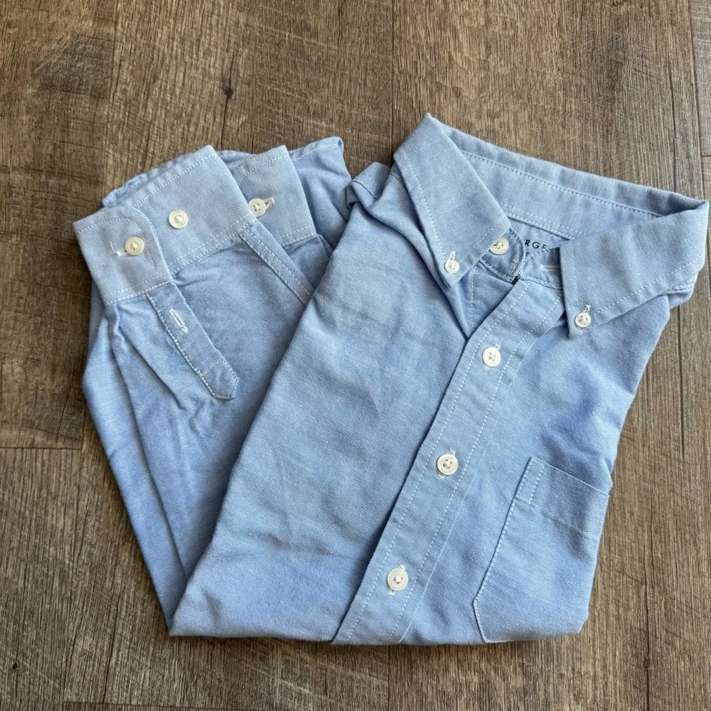 George Men's Sky Blue Casual Button-Down Shirt